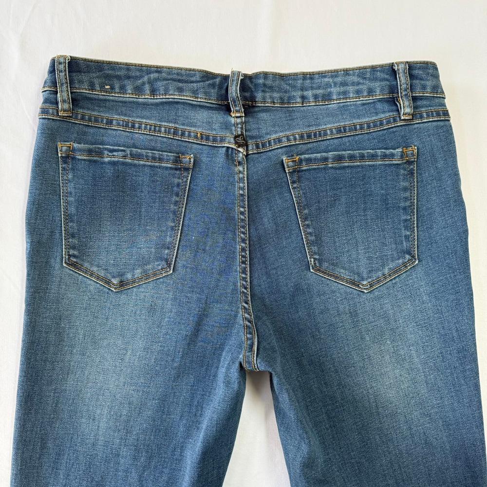 prAna London Jeans Womens 10/30 Blue Denim Stretch Pockets Whisker Straight Fit - Picture 6 of 8